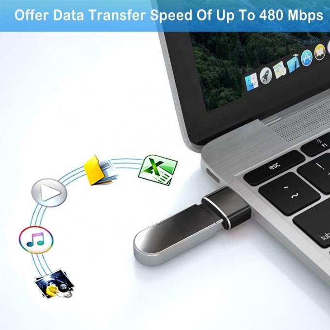 Adaptatore da USB maschio a USB femmina di tipo C con guscio metallico multicolore 3