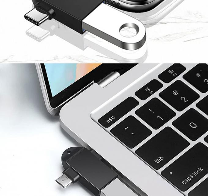 2 in 1 USB3.0 a Micro B Tipo C Converter USB OTG Adapter per Android Phone U Disk Mouse 3