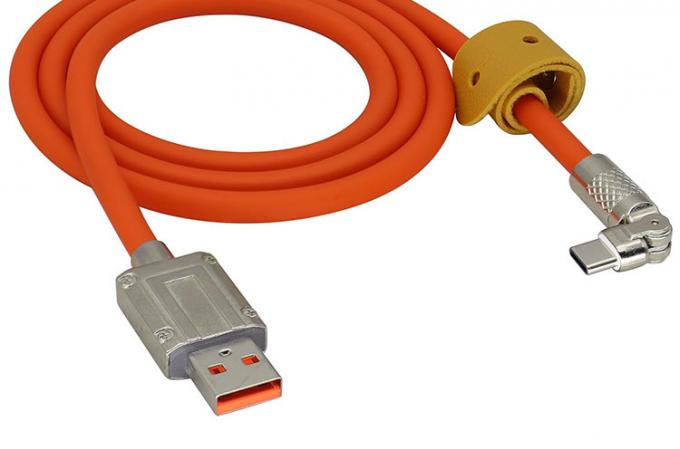 180 gradi di rotazione di ricarica veloce 120w 6A Silicone Micro USB Tipo C Cavo per Android telefono cellulare 5