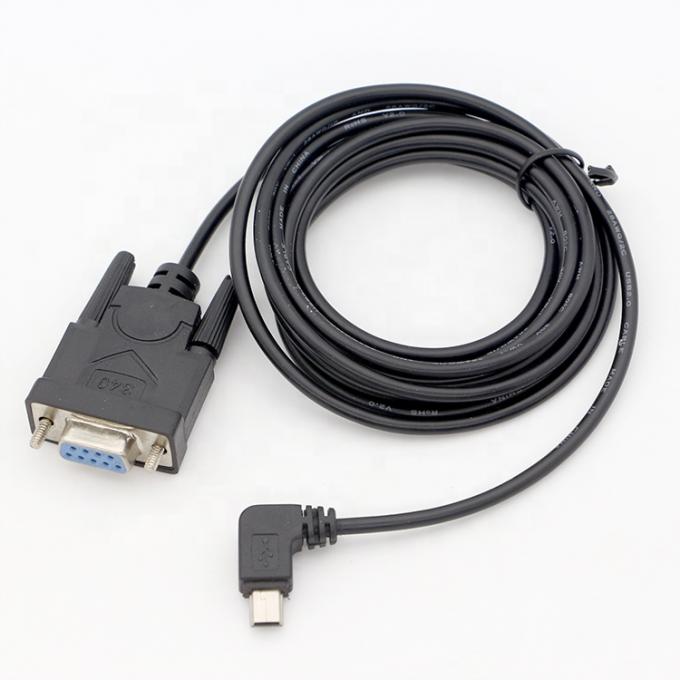 CUSTOM 90 gradi angolo destro Mini B USB a femmina DB9 RS232 cavo seriale 0