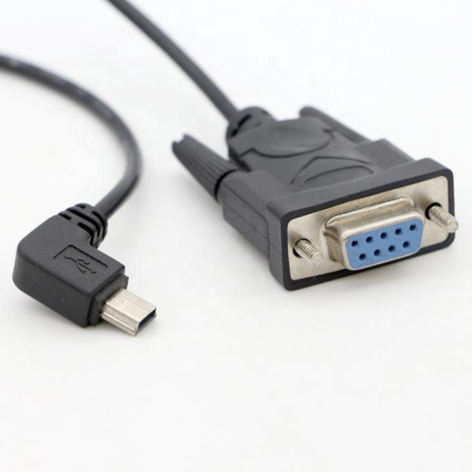 CUSTOM 90 gradi angolo destro Mini B USB a femmina DB9 RS232 cavo seriale 1