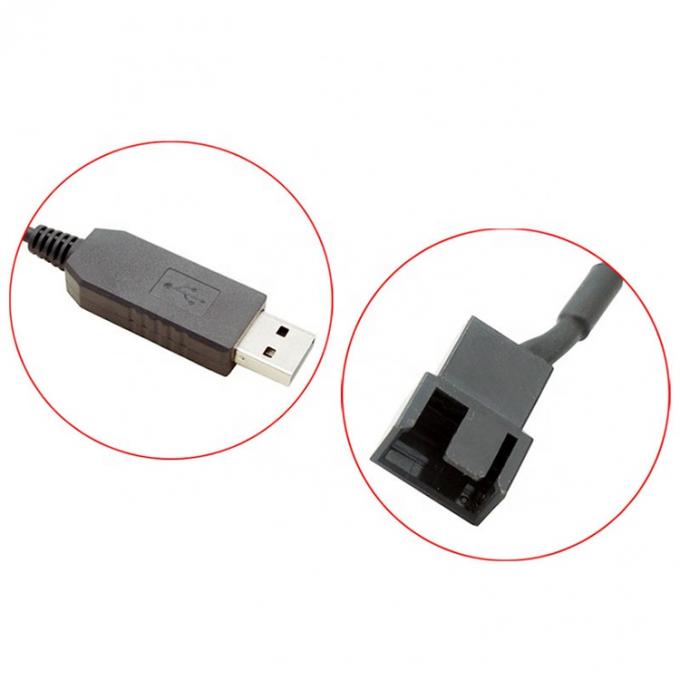 12V Step UP Boost USB a 3 pin 4 pin PWM PC Ventilatore ON OFF Switch Adapter Cable 3