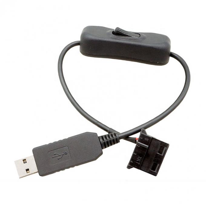 12V Step UP Boost USB a 3 pin 4 pin PWM PC Ventilatore ON OFF Switch Adapter Cable 6