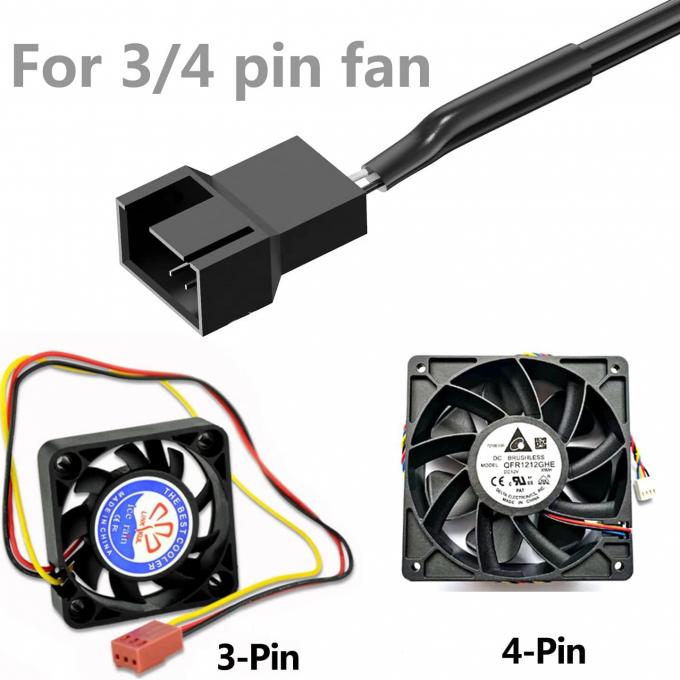 Adjustabile USB 5V Step up Boost a DC 12V 3 Pin 4 Pin Connector Fan Speed Controller Power Adapter Cable per PC di raffreddamento del ventilatore 4