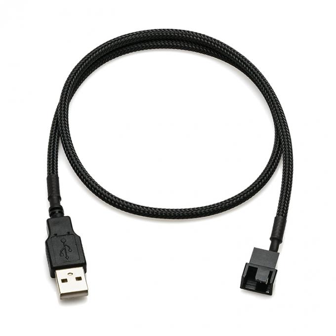 USB intrecciato a 3 pin 4 pin Molex femminile PWM 5V Fann alimentazione Adapter connettore cavo per computer raffreddatore 0