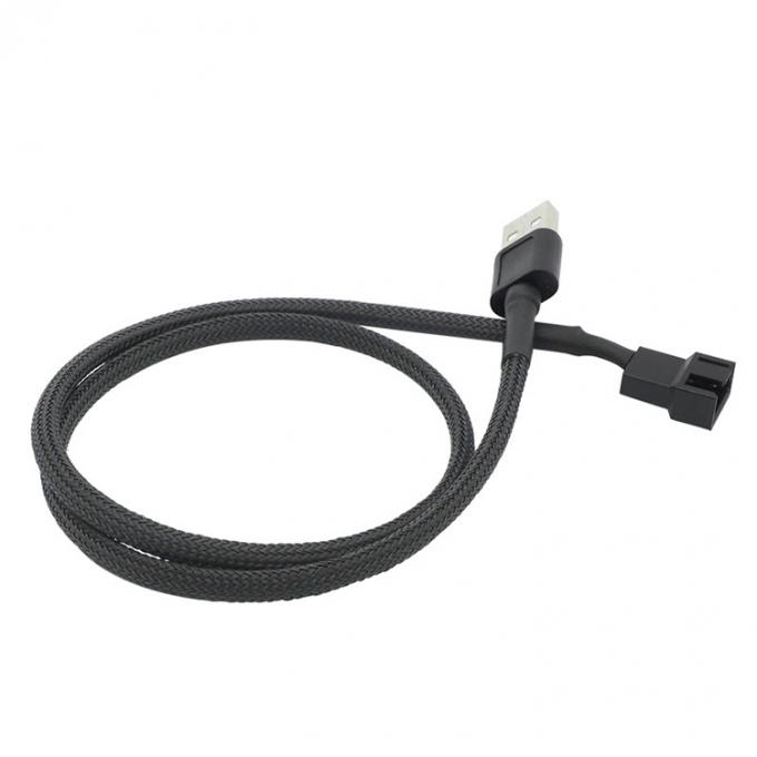 USB intrecciato a 3 pin 4 pin Molex femminile PWM 5V Fann alimentazione Adapter connettore cavo per computer raffreddatore 3