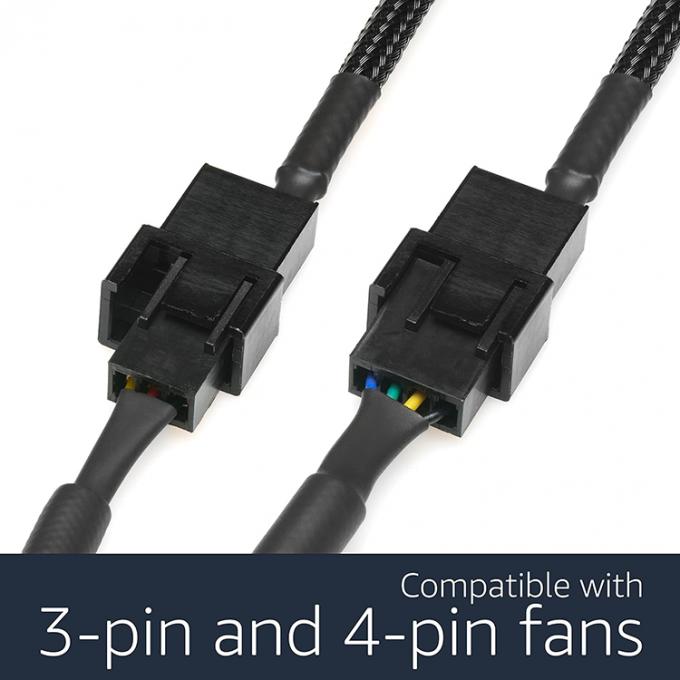 USB intrecciato a 3 pin 4 pin Molex femminile PWM 5V Fann alimentazione Adapter connettore cavo per computer raffreddatore 1
