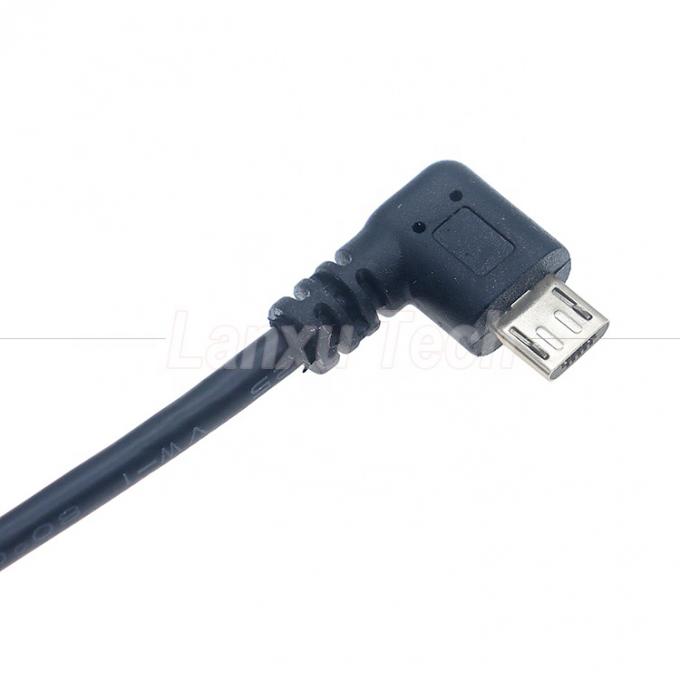 Portatile corto angolo destro di 90 gradi Micro V8 a USB presa femminile cablo adattatore OTG per telefono portatile 3