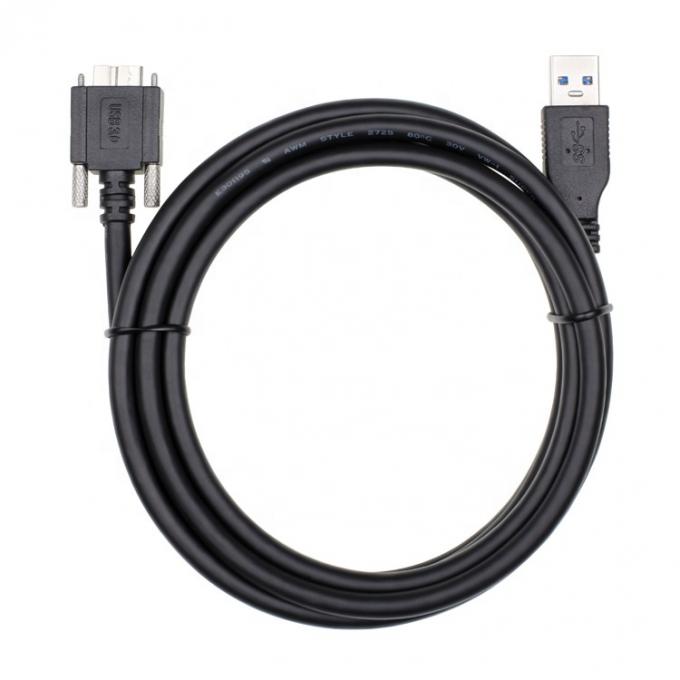 Superspeed Data 5Gbps pannello di blocco a vite montato Micro B 3.0 a USB 3.0 A cavo di estensione 1
