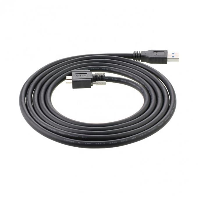 Superspeed Data 5Gbps pannello di blocco a vite montato Micro B 3.0 a USB 3.0 A cavo di estensione 5