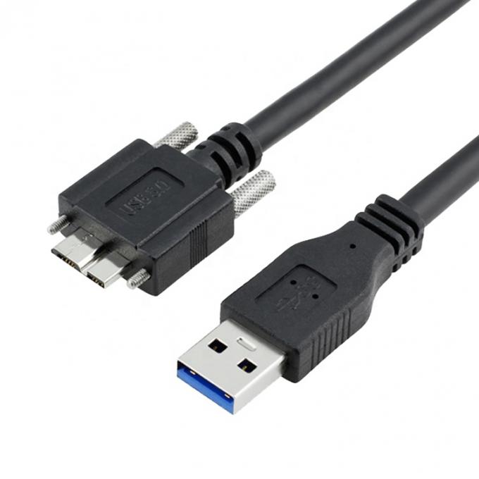 Superspeed Data 5Gbps pannello di blocco a vite montato Micro B 3.0 a USB 3.0 A cavo di estensione 3