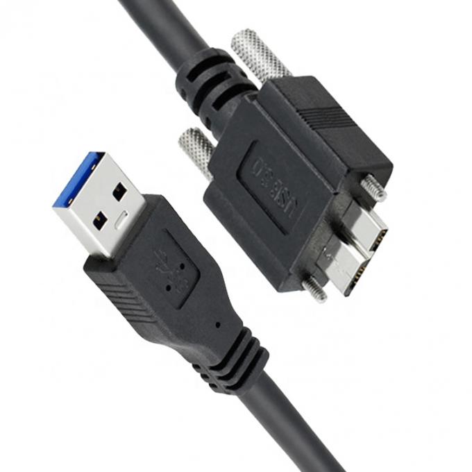 Superspeed Data 5Gbps pannello di blocco a vite montato Micro B 3.0 a USB 3.0 A cavo di estensione 4