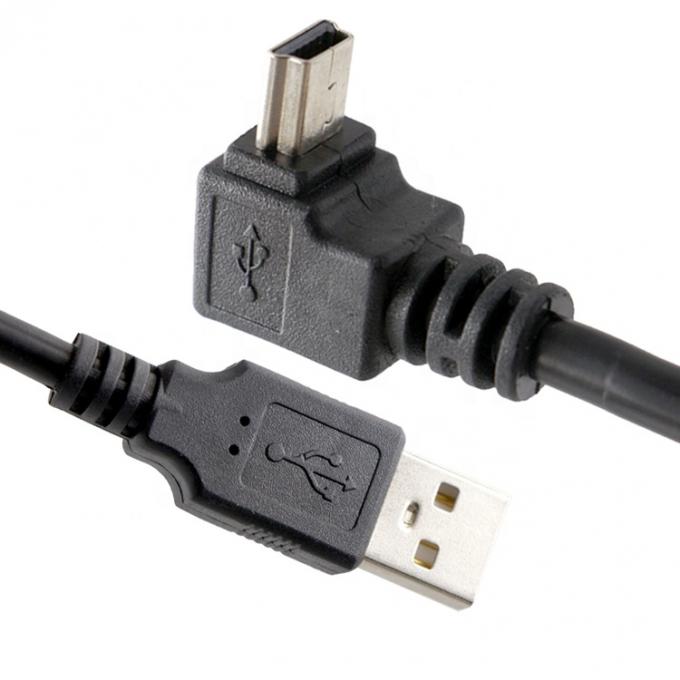 OEM destra sinistra verso l'alto verso il basso angolo di 90 gradi MINI cavo USB per PS3 Controller MP3 Camera 2