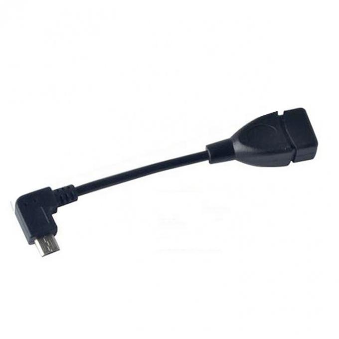 Angolo di 90 gradi Micro B a USB Tipo A Femminile Cablo di adattatore OTG 4