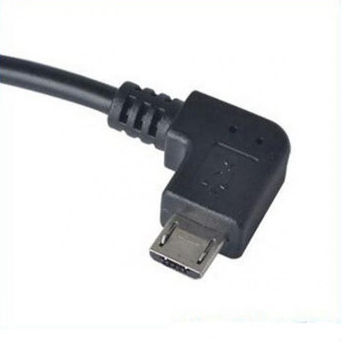 Angolo di 90 gradi Micro B a USB Tipo A Femminile Cablo di adattatore OTG 3