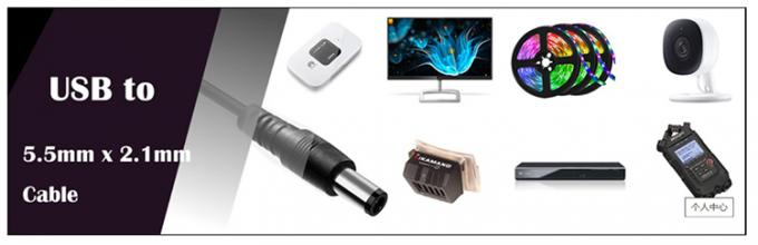 Cable USB multifunzione da 5V USB a 12V 9V DC 5.5x2.1mm Boost Set Up Power Converter Cavo USB per lampada per altoparlanti Wifi Router 2