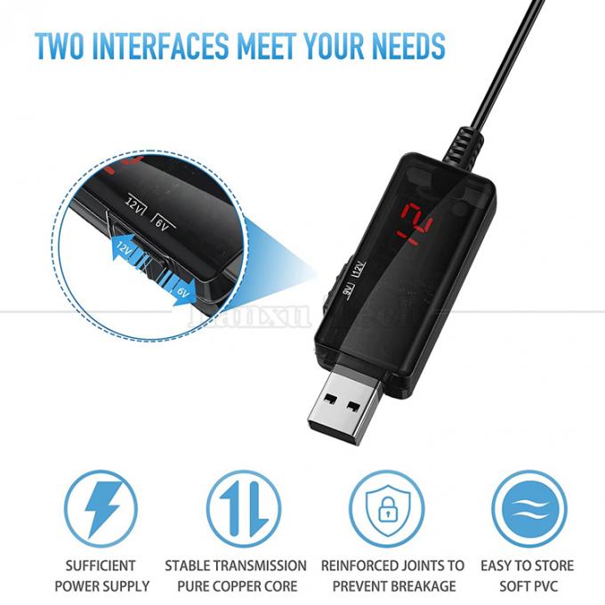 1m Drok 5V USB per potenziare 9V 12V Step Up Multi Output DC Converter Cable per modem del router 4