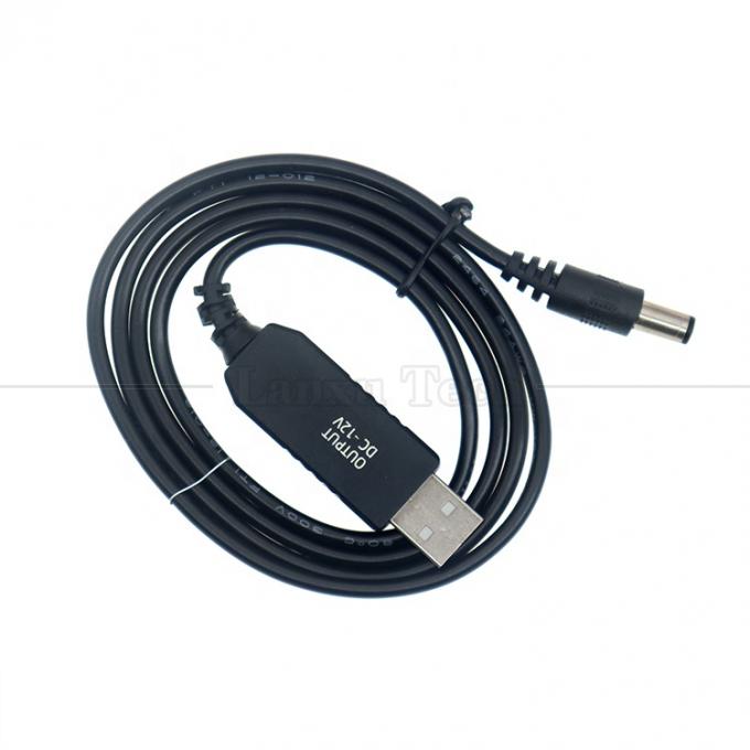Cable USB multifunzione da 5V USB a 12V 9V DC 5.5x2.1mm Boost Set Up Power Converter Cavo USB per lampada per altoparlanti Wifi Router 7