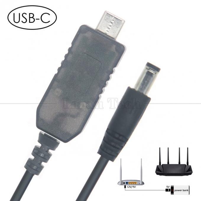 Cable di usb di tipo C a corrente continua 5.5x2.1mm 8.4v 7.4v 6v 4.5v 3.6v 3v 2.4v 9v 12v Cavo di uscita per circuito di strisce luminose a LED del router Wifi 5