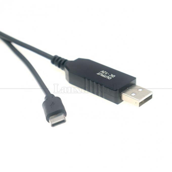 USB 5V a USB tipo C 12V Output Booster Converter Power Charger Cable per tappeti a led 3