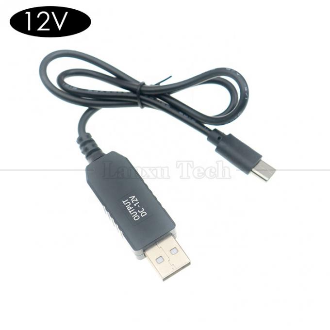 USB 5V a USB tipo C 12V Output Booster Converter Power Charger Cable per tappeti a led 1