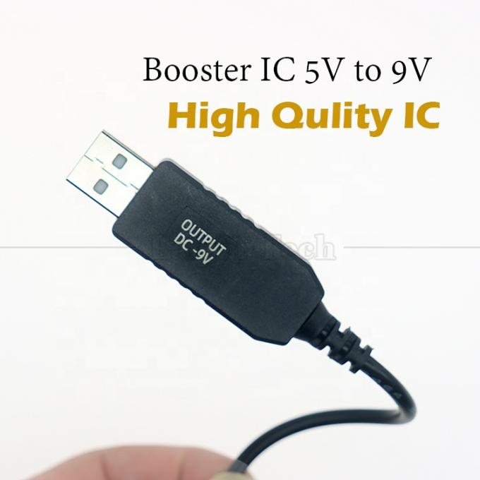 High Quality Booster 5V USB a 9V DC 5.5x2.1mm Step Up Converter Power Charger Cable per Wifi Router Modem 2