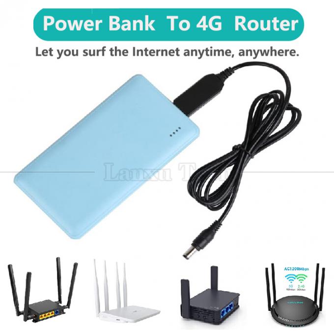 Cable USB multifunzione da 5V USB a 12V 9V DC 5.5x2.1mm Boost Set Up Power Converter Cavo USB per lampada per altoparlanti Wifi Router 4