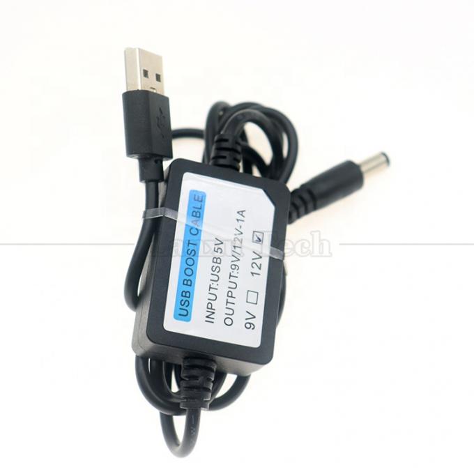 Cable di conversione di potenziamento del router Wifi da 5V a 9V 12V 1A USB a DC 5.5x2.1mm 4