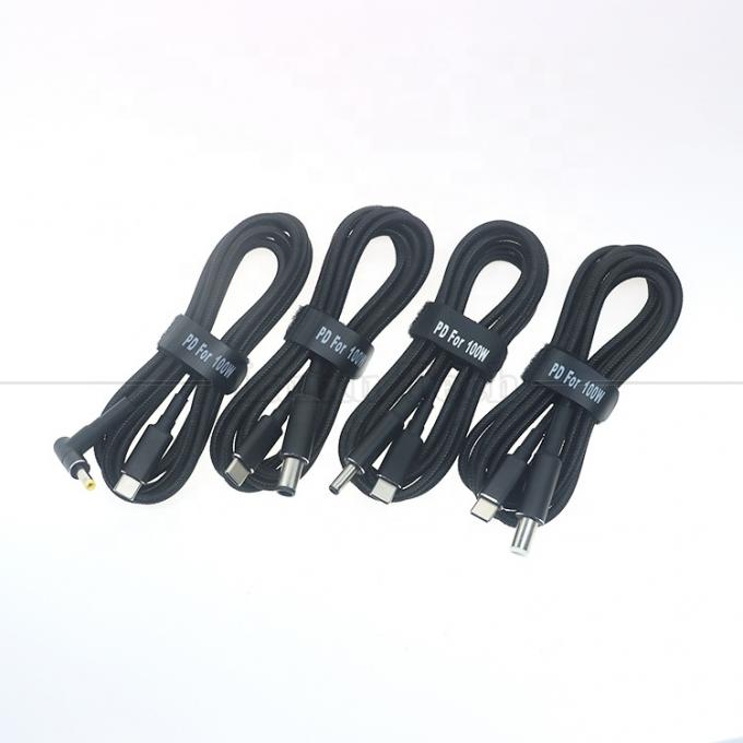 20V 5A 100W Dual E Mark Chip PD Carica USB Tipo C a DC Adaptore per cavo portatile per HP Asus Lenovo Dell 0