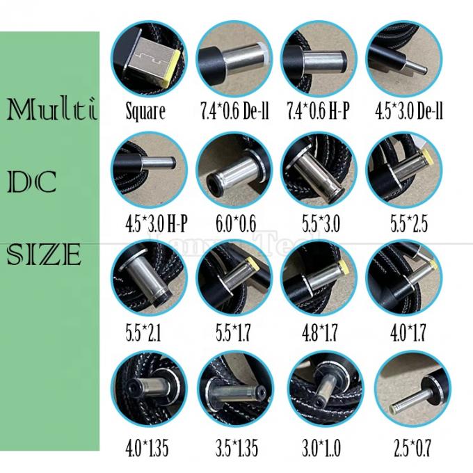 20V 5A 100W Dual E Mark Chip PD Carica USB Tipo C a DC Adaptore per cavo portatile per HP Asus Lenovo Dell 1