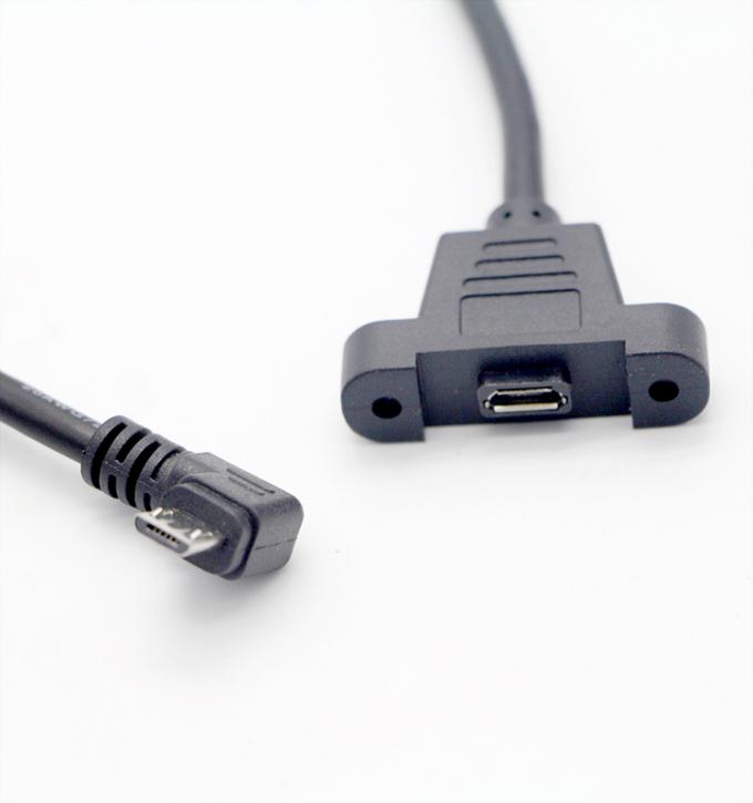 CUSTOM 0.3M 1M 90 gradi verso l'alto verso il basso angolo destro sinistro vite micro pannello montaggio cavo di estensione USB 4