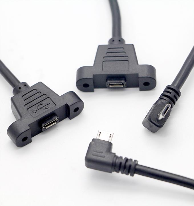 CUSTOM 0.3M 1M 90 gradi verso l'alto verso il basso angolo destro sinistro vite micro pannello montaggio cavo di estensione USB 3