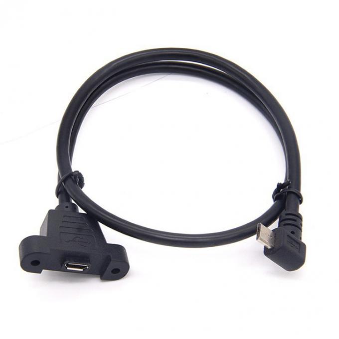 CUSTOM 0.3M 1M 90 gradi verso l'alto verso il basso angolo destro sinistro vite micro pannello montaggio cavo di estensione USB 6