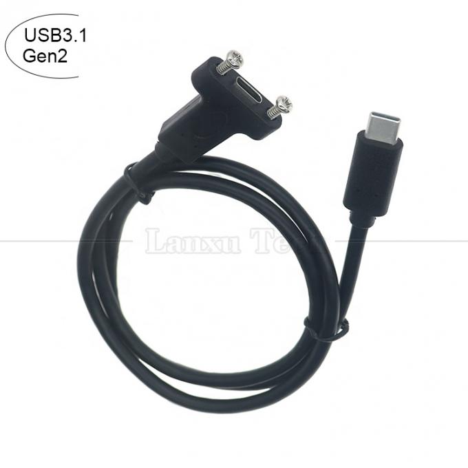 Personalizzazione USB3.1 Gen2 Stangolo di blocco a vite USB Tipo C 3.1 Cavo di estensione montato sul pannello 2