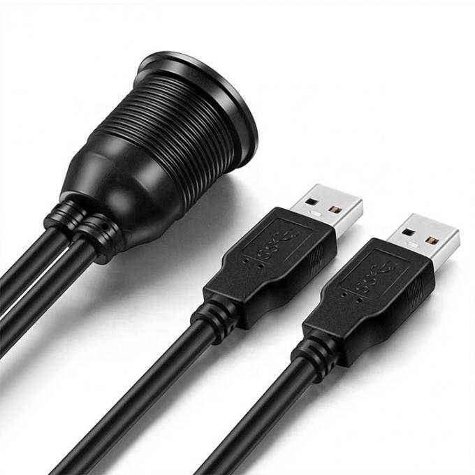 Dispositivo di controllo dell'auto maschio/femmina impermeabile doppio cavo di estensione USB 3.0 per moto 3