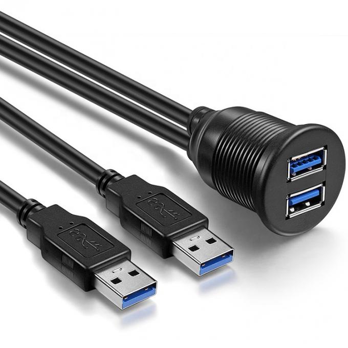Dispositivo di controllo dell'auto maschio/femmina impermeabile doppio cavo di estensione USB 3.0 per moto 4