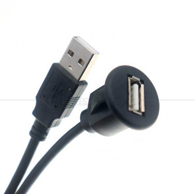 Car Audio Stereo Dashboard Maschio a femmina pannello di montaggio USB 2.0 tipo A cavo di estensione 3