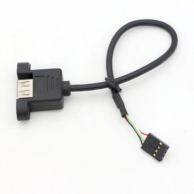 Capo di chiusura a vite di alta qualità 1M 2M USB montato su pannello femminile a cavo a filo Dupont 5
