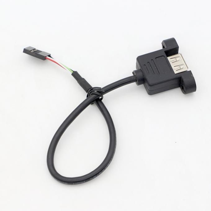Capo di chiusura a vite di alta qualità 1M 2M USB montato su pannello femminile a cavo a filo Dupont 6