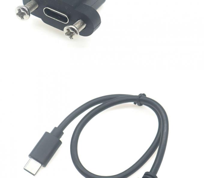 30cm 50cm Montaggio del pannello a vite Maschio a femmina Cavo di estensione USB Tipo C 3.1 6