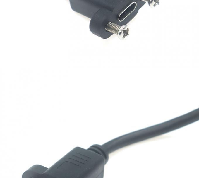 30cm 50cm Montaggio del pannello a vite Maschio a femmina Cavo di estensione USB Tipo C 3.1 5