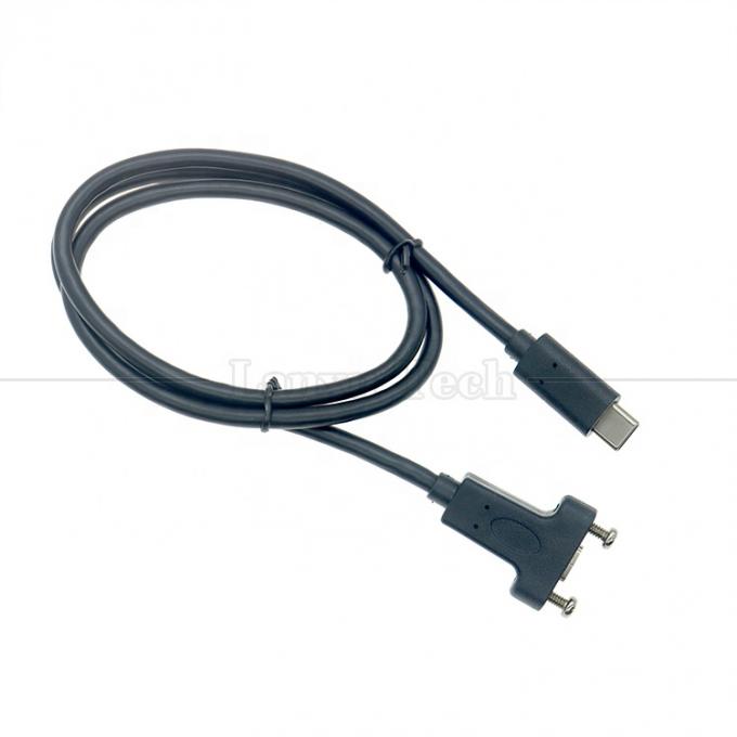 10Gbps 0,3m 1m Maschio a femmina Tipo C 3.1 Pannello montato a vite buco di blocco cavo di estensione USB 1