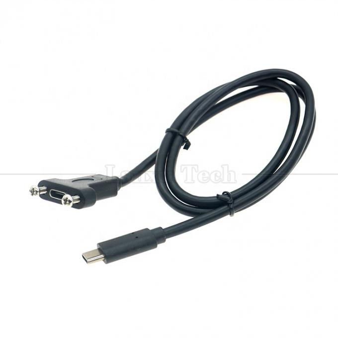 10Gbps 0,3m 1m Maschio a femmina Tipo C 3.1 Pannello montato a vite buco di blocco cavo di estensione USB 9