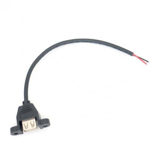 Cable per il montaggio del pannello personalizzato USB tipo A femminile per aprire i fili a punta nuda 4