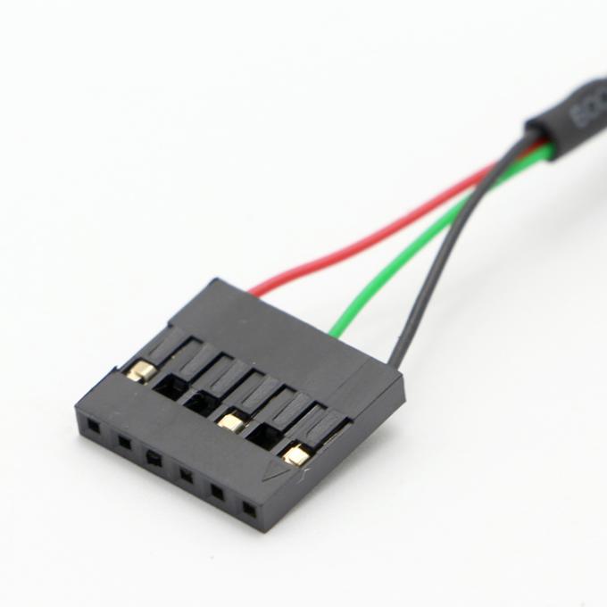 CUSTOM Snap Socket USB 2.0 Un cavo di montaggio a pannello maschile con 6 fili terminale Dupont 4