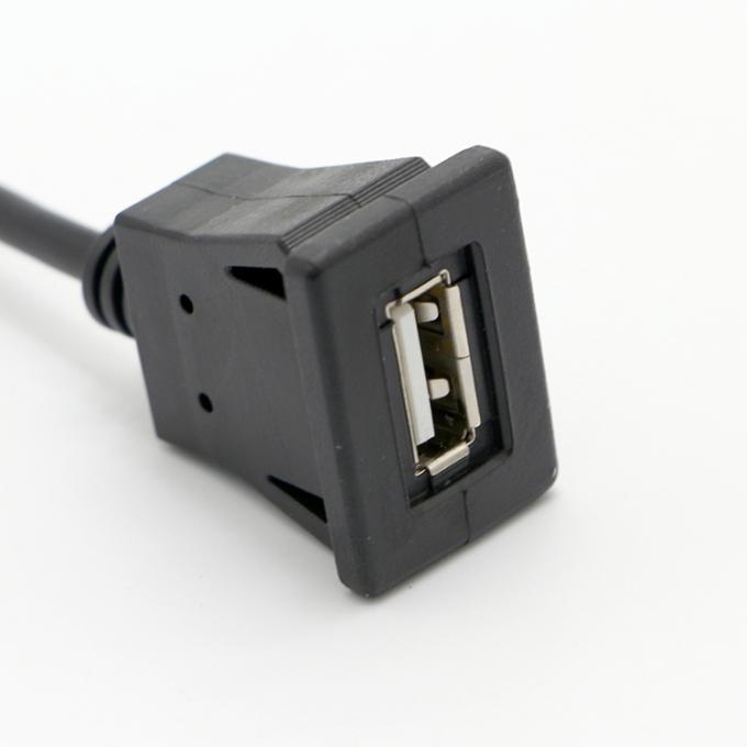CUSTOM Snap Socket USB 2.0 Un cavo di montaggio a pannello maschile con 6 fili terminale Dupont 3