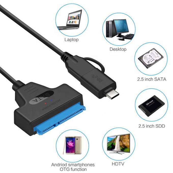 Alta velocità 5Gbps 2,5 pollici SSD HDD Hard Disk Tipo C USB 3.0 Cable Adapter Sata 5