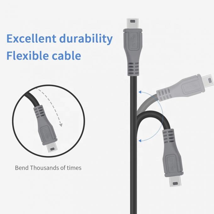 Carica dati da USB tipo C a Mini 5 pin USB OTG Adapter Cable per videocamera telefono 2