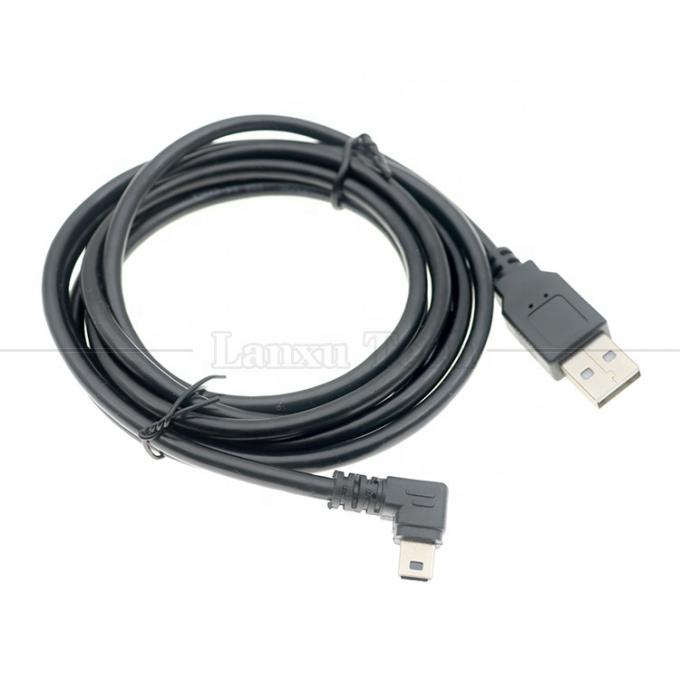 Personalizzato 1m 2m 3m 90 gradi verso l'alto verso il basso angolo sinistro destro carica dati USB da maschio a mini 5 pin cavo di estensione USB per fotocamera 1