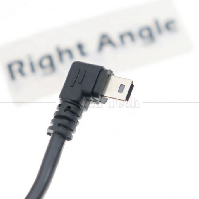 Personalizzato 1m 2m 3m 90 gradi verso l'alto verso il basso angolo sinistro destro carica dati USB da maschio a mini 5 pin cavo di estensione USB per fotocamera 4